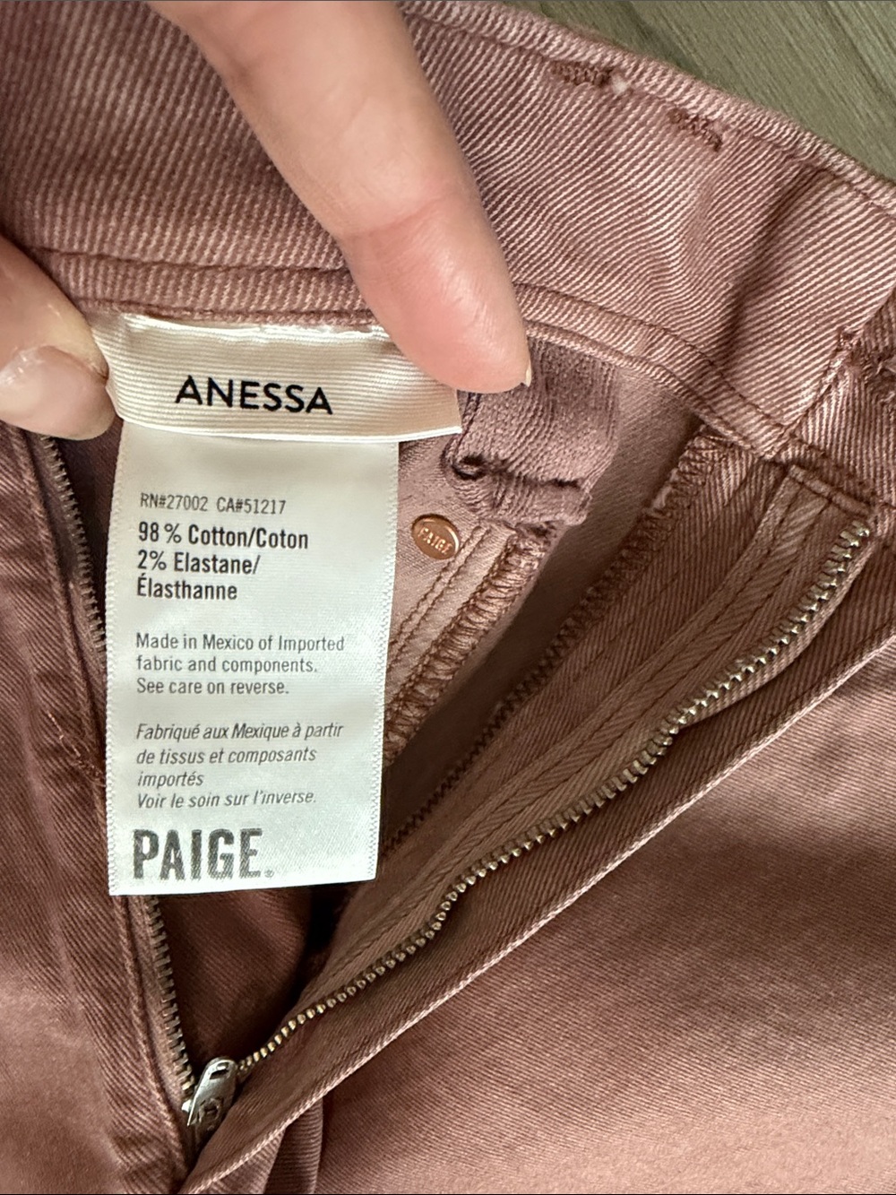 PAIGE Wide-Leg Jeans in Burnt Copper Anessa - Picture 4 of 6